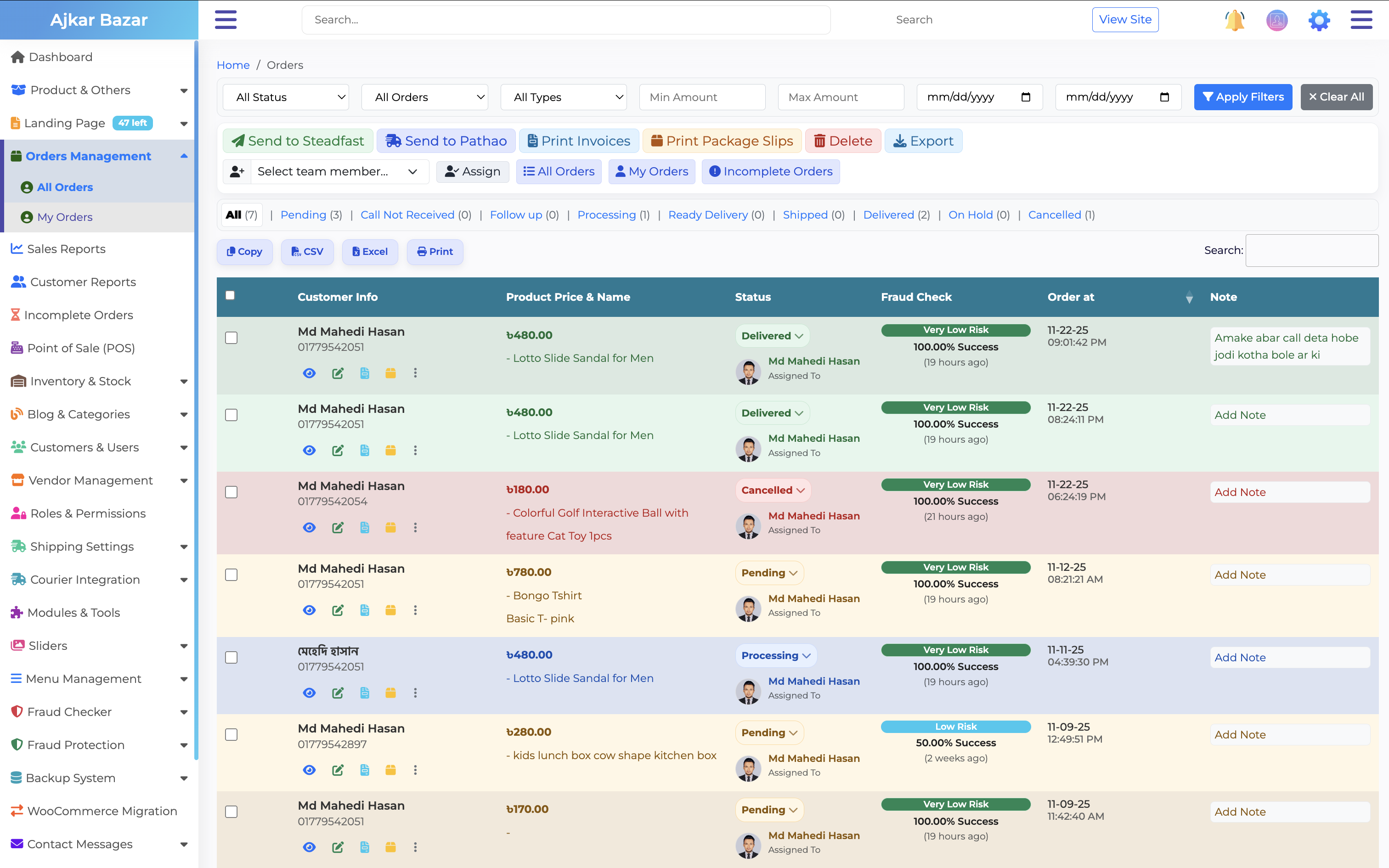 Admin Dashboard Preview